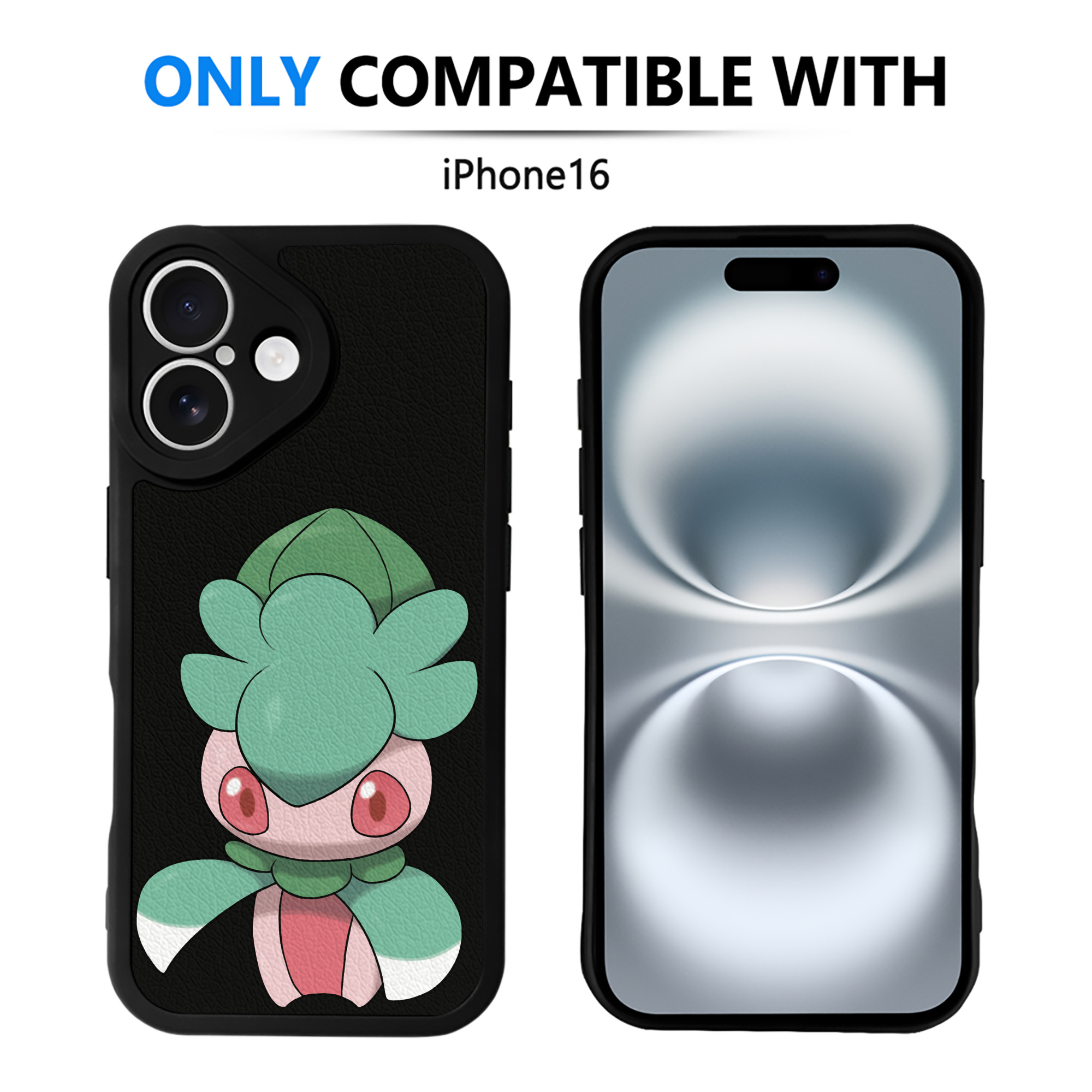 （画像用） ポケットモンスター Pokémon 【iPhone 16シリーズ対応】シリコンスマホケース（レザー調） 材質：シリコン